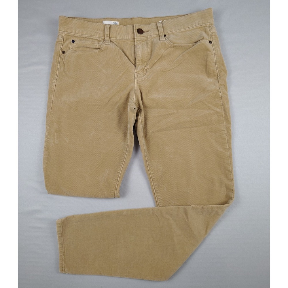 Gap 1969 Legging Jeans Womens 29R Tan Corduroy Skinny Stretch Pants